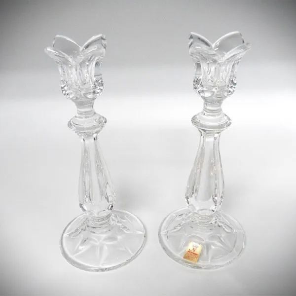 1 Paar Nachtmann* Kerzenleuchter mit tulpenförmiger Tülle im eleganten Vintage-Stil